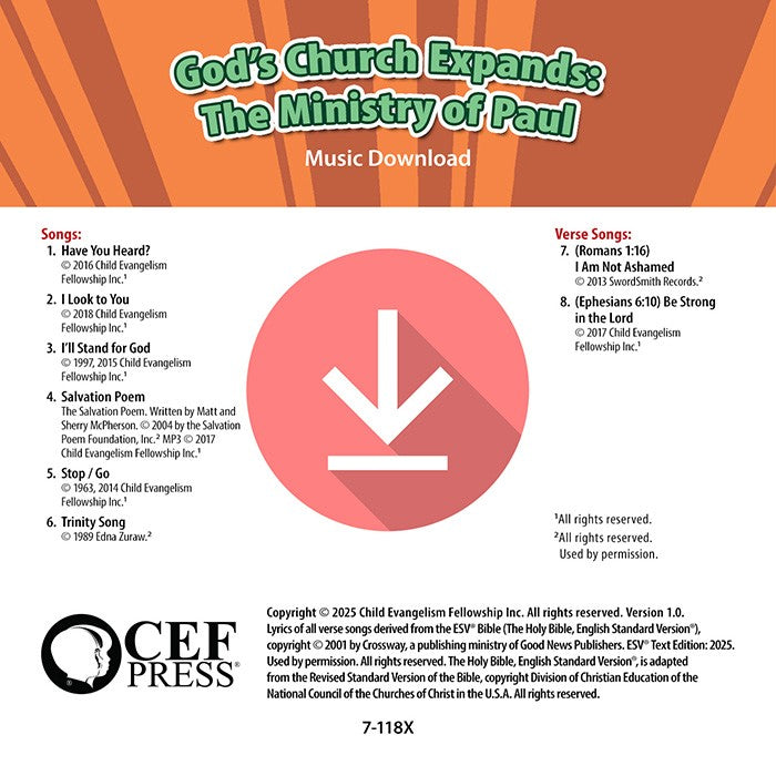 God's Church Expands: The Ministry of Paul - Music Album