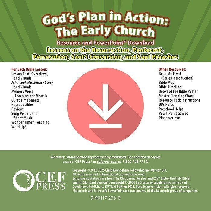 God's Plan in Action: The Early Church - Resource Download