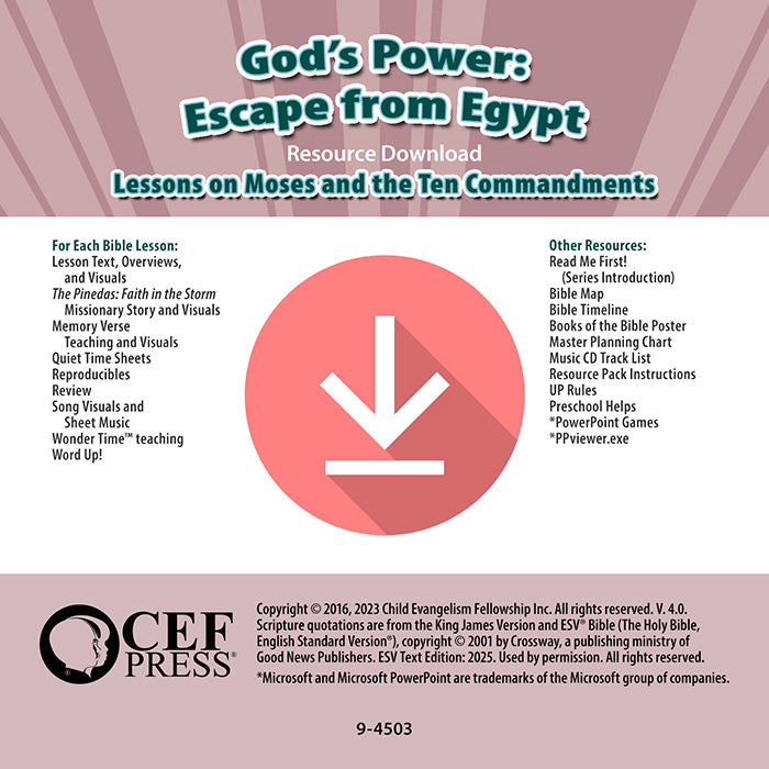 God's Power: Escape from Egypt - Resource Download