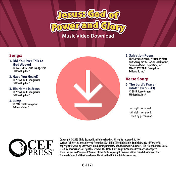 Jesus: God of Power and Glory - Music Album