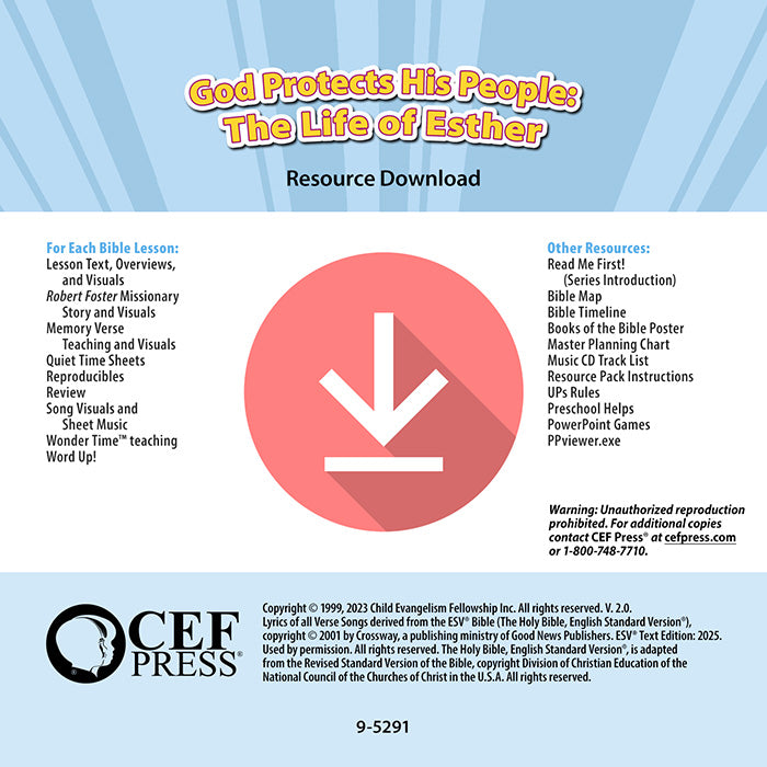 God Protects His People: The Life of Esther - Resource Download