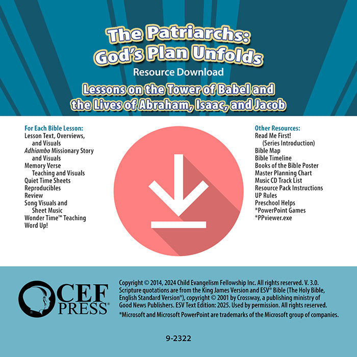 The Patriarchs: God's Plan Unfolds - Resource Download