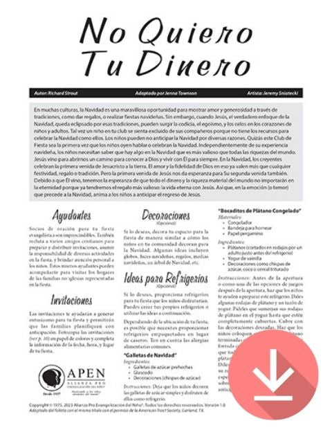 I Don't Want Your Money - Resource Download
