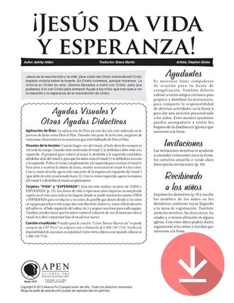Jesus Gives Life and Hope - Resource Download