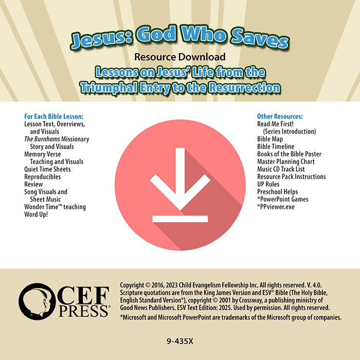 Jesus: God Who Saves - Resource Download
