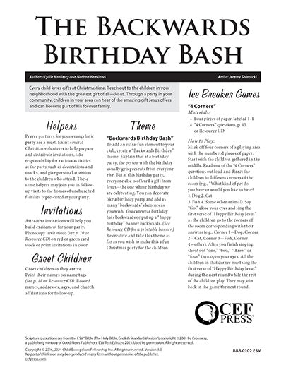 Backwards Birthday Bash