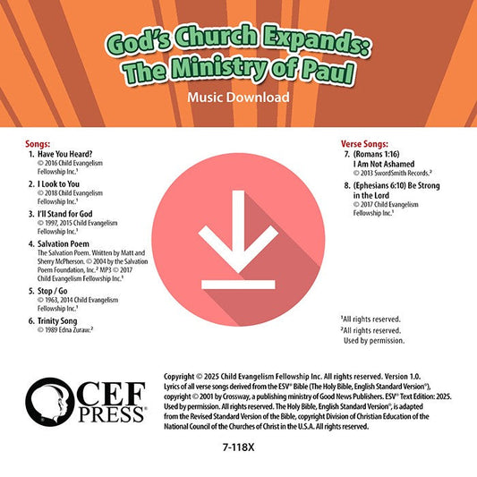 God's Church Expands: The Ministry of Paul - Music Album