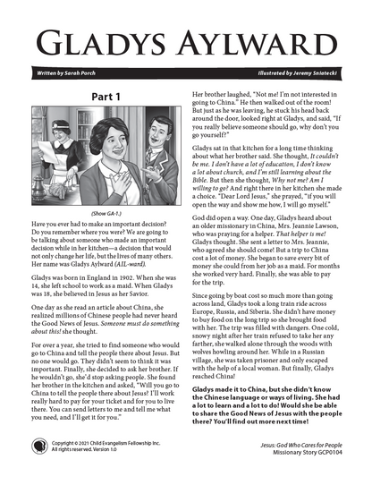 Gladys Aylward - Missionary Story