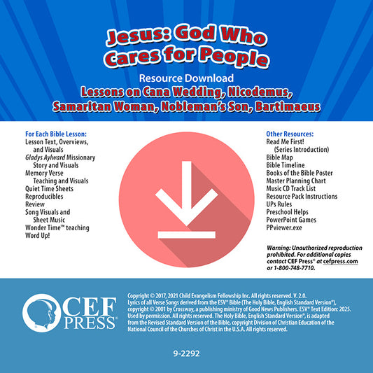 Jesus: God Who Cares for People - Resource Download