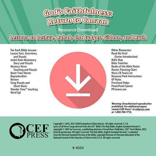 God's Faithfulness: Return to Canaan - Resource Download