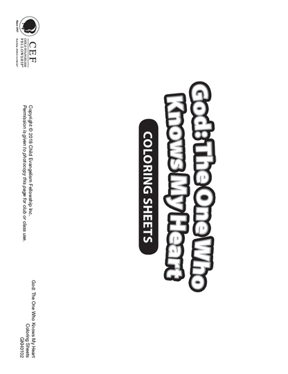 God: The One Who Knows My Heart - Reproducibles