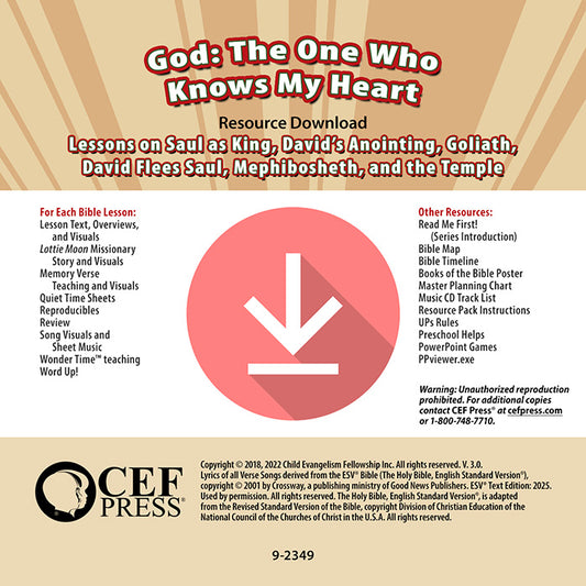 God: The One Who Knows My Heart - Resource Download