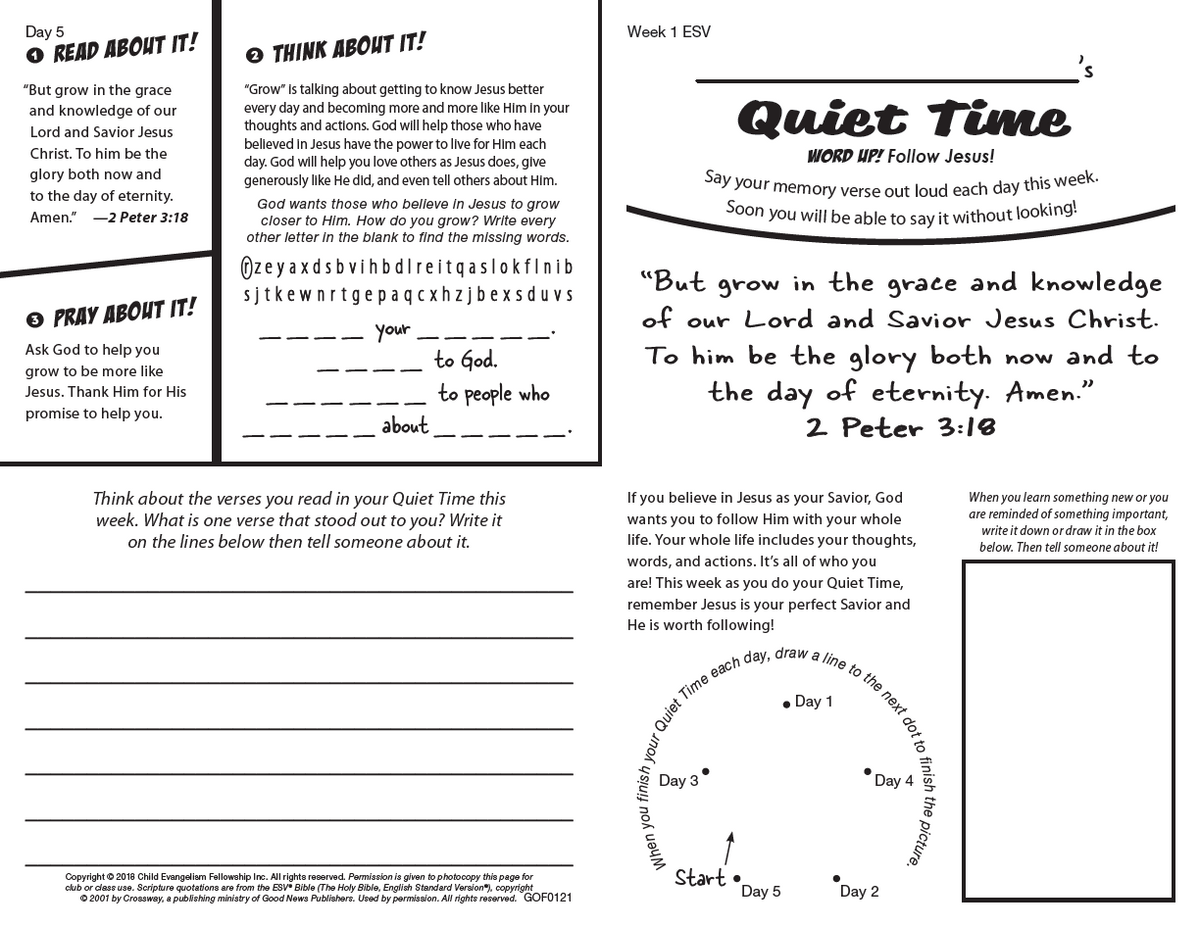 God: The One to Follow - Reproducibles