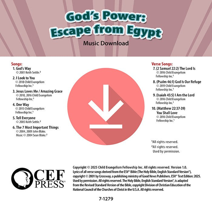 God's Power: Escape from Egypt - Music Album