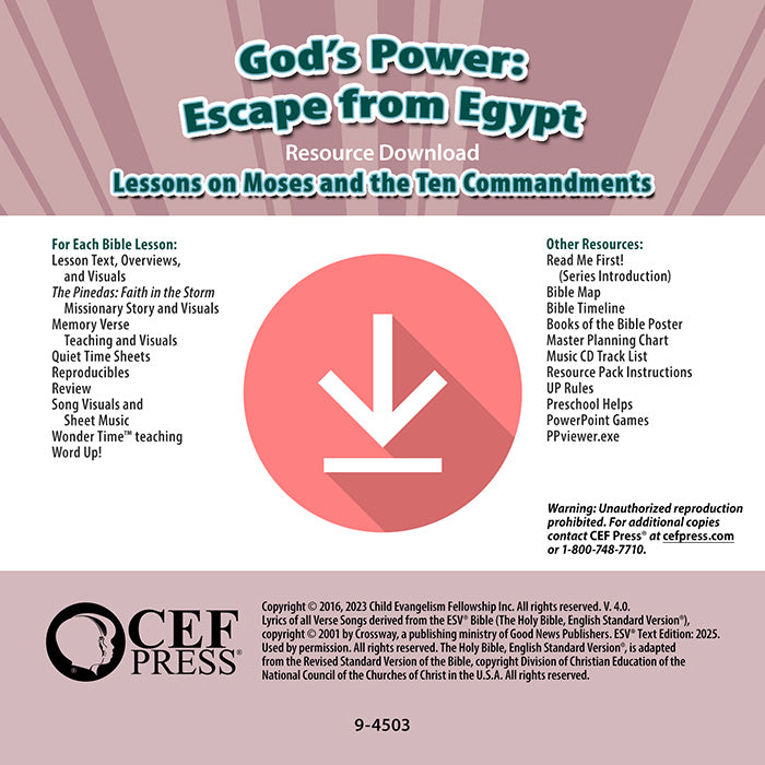 God's Power: Escape from Egypt - Resource Download
