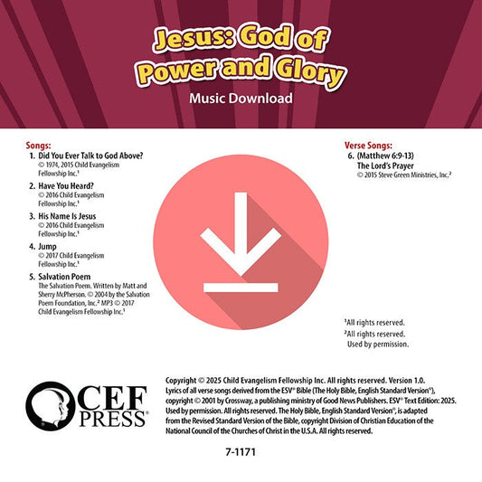 Jesus: God of Power and Glory - Music Album