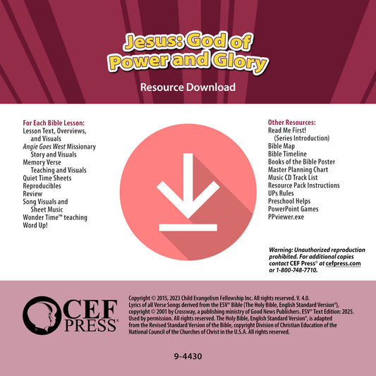 Jesus: God of Power and Glory - Resource Download