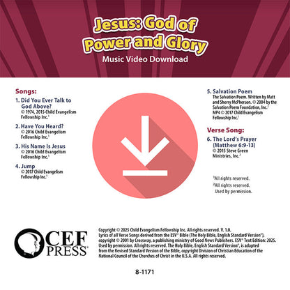 Jesus: God of Power and Glory - Music Album