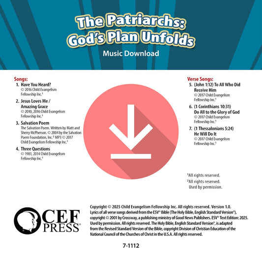 The Patriarchs: God's Plan Unfolds - Music Album