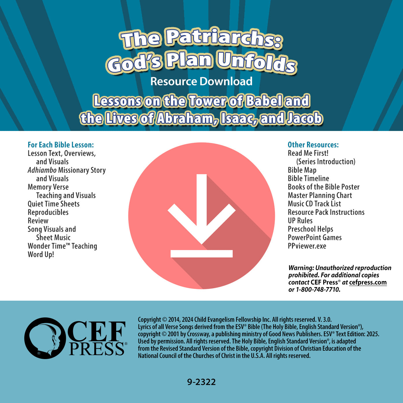 The Patriarchs: God's Plan Unfolds - Resource Download