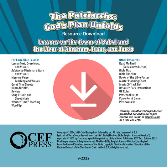 The Patriarchs: God's Plan Unfolds - Resource Download