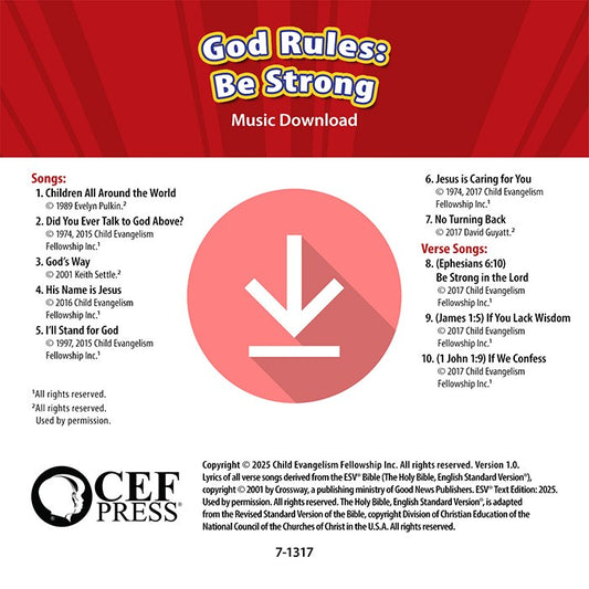 God Rules: Be Strong