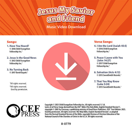 Jesus My Savior and Friend - Music Album