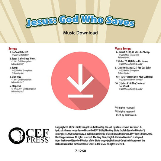 Jesus: God Who Saves - Music Album