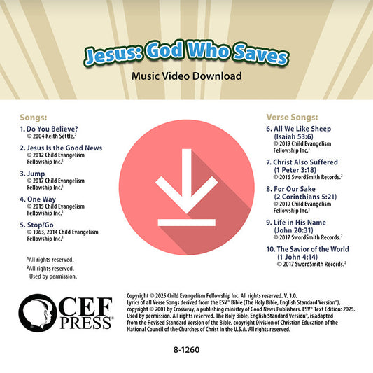 Jesus: God Who Saves - Music Album