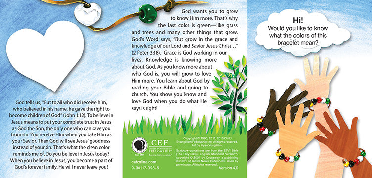 Wordless Book Bracelet Tract