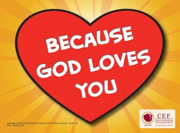 Because God Loves You (printed visuals, text & FREE Resource PPT download)