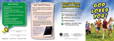 God Loves You ! tract (KJV)