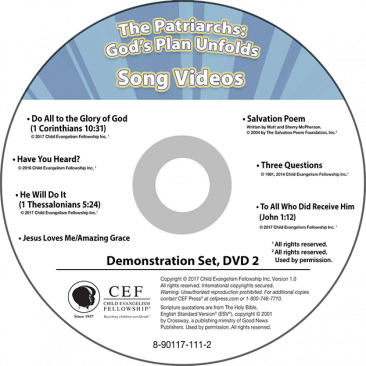 The Patriarchs: God's Plan Unfolds Demo DVD Set