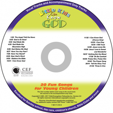 Little Kids Can Know God Music CD